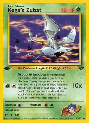 Koga's Zubat - 83/132 [Gym Challenge] 1st Edition