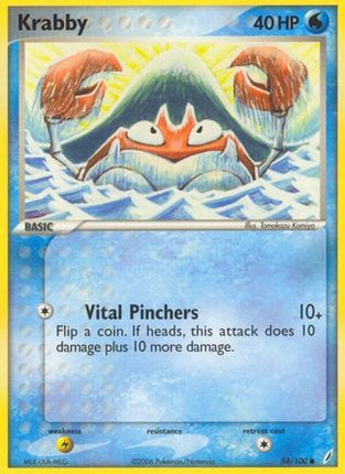 Krabby - 54/100 [Crystal Guardians] Reverse Holofoil