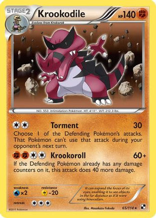 Krookodile - 65/114 [Black and White] Holofoil