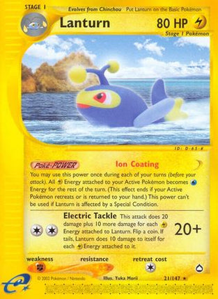 Lanturn (21) - 21/147 [Aquapolis] Reverse Holofoil