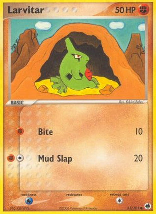 Larvitar - 51/106 [Dragon Frontiers] Reverse Holofoil