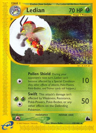 Ledian (15) - 15/144 [Skyridge] Reverse Holofoil