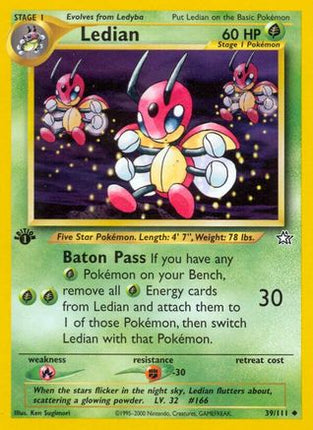 Ledian - 39/111 [Neo Genesis] 1st Edition