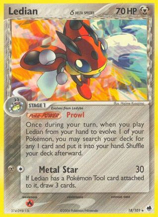 Ledian (Delta Species) - 18/106 [Dragon Frontiers] Reverse Holofoil