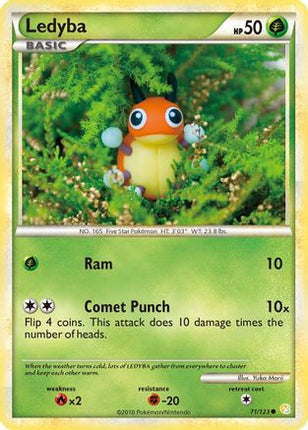 Ledyba - 71/106 [HeartGold SoulSilver] Reverse Holofoil