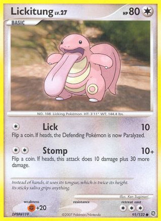 Lickitung - 91/132 [Secret Wonders] Reverse Holofoil