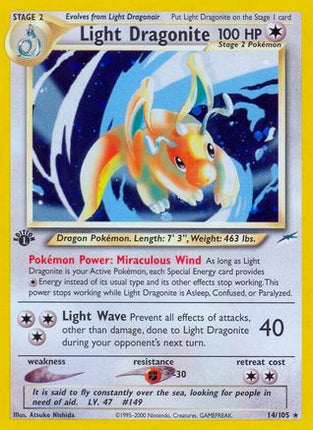 Light Dragonite - 14/105 [Neo Destiny] 1st Edition Holofoil