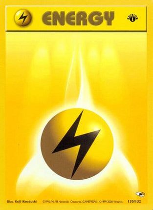 Lightning Energy - 130/132 [Gym Heroes] 1st Edition