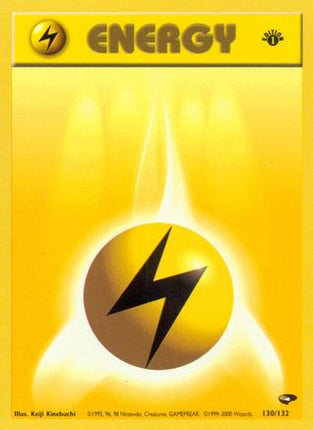 Lightning Energy - 130/132 [Gym Challenge] 1st Edition