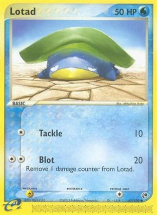 Lotad - 67/100 [Sandstorm] Reverse Holofoil