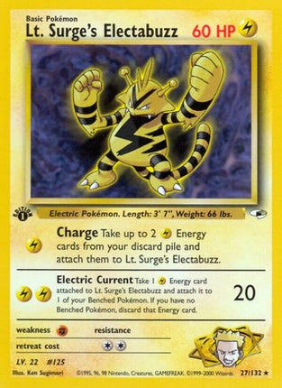Lt. Surge's Electabuzz (27) - 27/132 [Gym Heroes] Unlimited