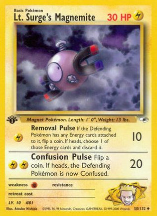 Lt. Surge's Magnemite (50) - 50/132 [Gym Heroes] 1st Edition