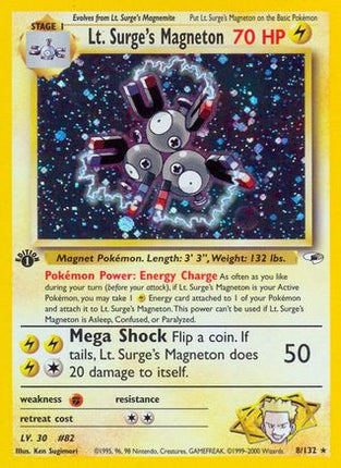 Lt. Surge's Magneton - 8/132 [Gym Heroes] 1st Edition Holofoil