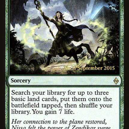 Nissa's Renewal [Battle for Zendikar Promos] Prerelease Foil