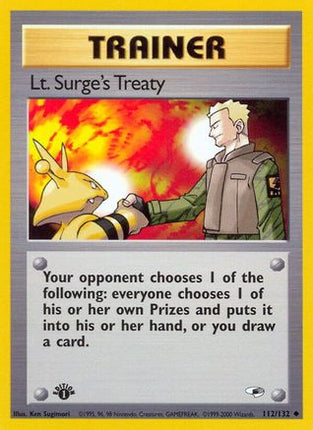 Lt. Surge's Treaty - 112/132 [Gym Heroes] Unlimited