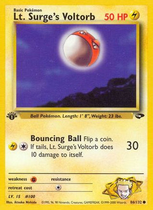 Lt. Surge's Voltorb - 86/132 [Gym Challenge] Unlimited