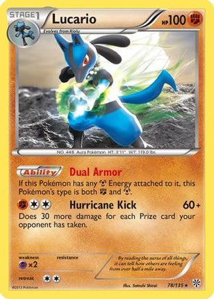 Lucario (78) - 78/108 [Plasma Storm] Reverse Holofoil