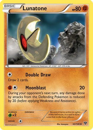 Lunatone - 63/106 [XY Base Set] Reverse Holofoil