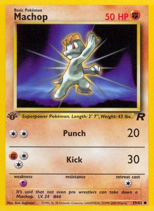 Machop - 59/82 [Team Rocket] 1st Edition