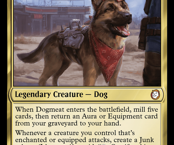 dogmeat mtg card Dogmeat, Ever Loyal [Fallout] Foil – Dark Fox TCG