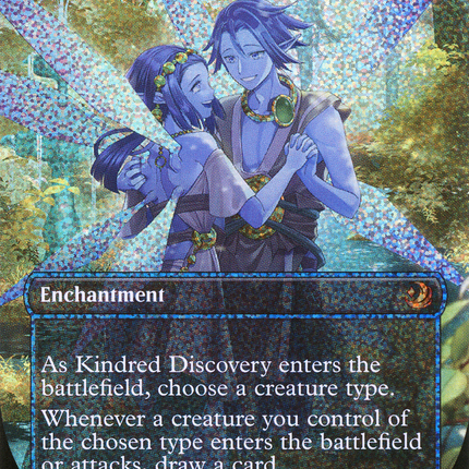 Kindred Discovery (Borderless) [Wilds of Eldraine: Enchanting Tales] Confetti Foil