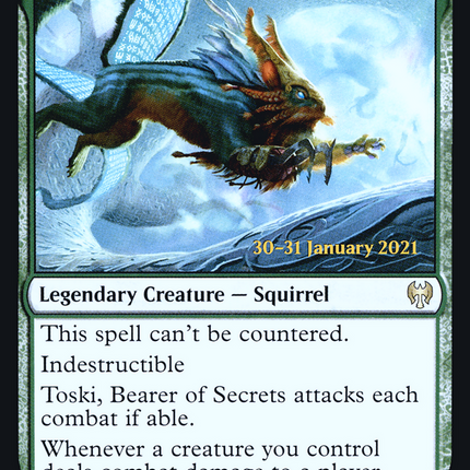 Toski, Bearer of Secrets [Kaldheim Promos] Prerelease Foil