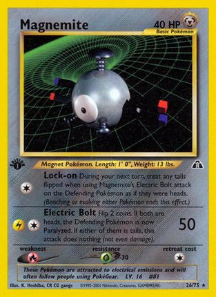 Magnemite (26) - 26/75 [Neo Discovery] 1st Edition