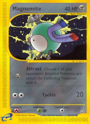 Magnemite (52) - 52/147 [Aquapolis] Reverse Holofoil