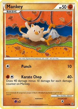 Mankey - 53/106 [Unleashed] Reverse Holofoil