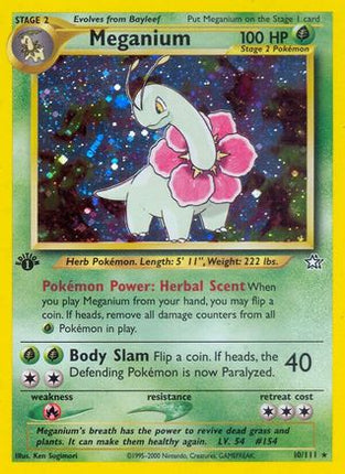 Meganium (10) - 10/111 [Neo Genesis] 1st Edition Holofoil