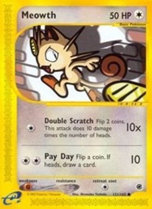 Meowth - 121/165 [Expedition] Reverse Holofoil