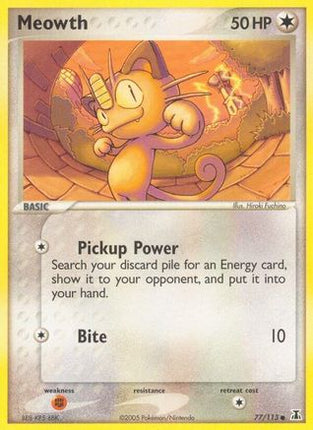 Meowth - 77/113 [Delta Species] Reverse Holofoil