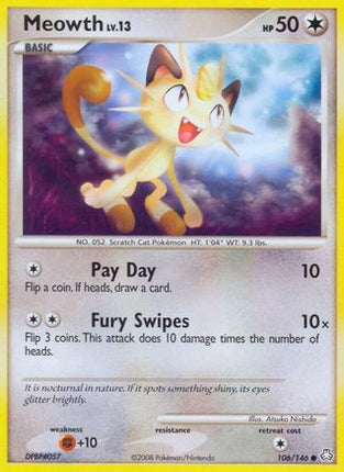 Meowth - 106/106 [Legends Awakened] Reverse Holofoil