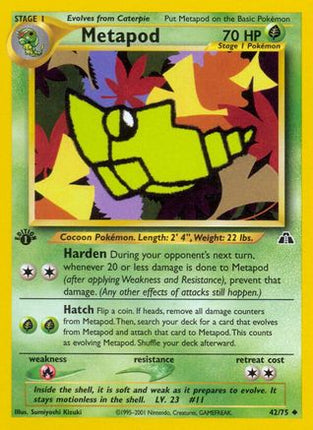 Metapod - 42/75 [Neo Discovery] 1st Edition