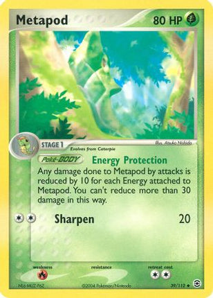 Metapod - 39/112 [FireRed & LeafGreen] Reverse Holofoil