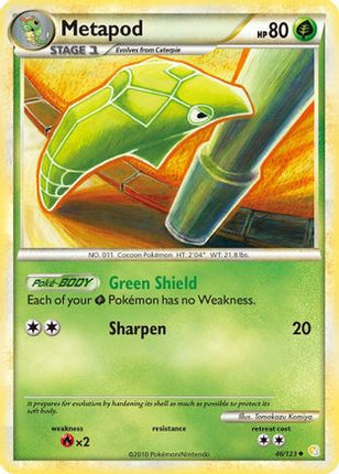 Metapod - 46/106 [HeartGold SoulSilver] Reverse Holofoil