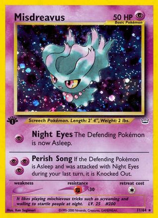 Misdreavus - 11/64 [Neo Revelation] 1st Edition Holofoil