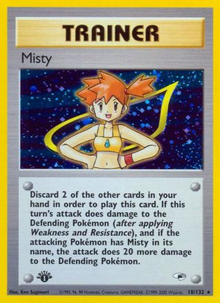 Misty (18) - 18/132 [Gym Heroes] Unlimited Holofoil