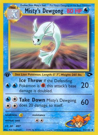 Misty's Dewgong - 54/132 [Gym Challenge] 1st Edition