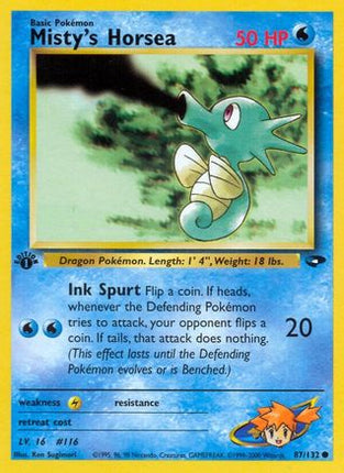 Misty's Horsea - 87/132 [Gym Challenge] 1st Edition