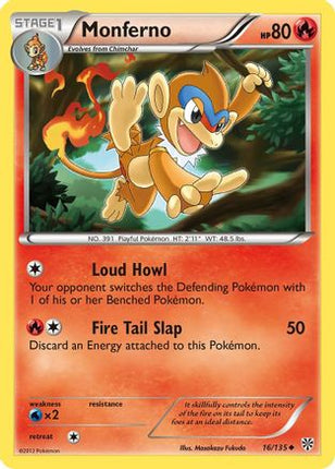 Monferno - 16/108 [Plasma Storm] Reverse Holofoil