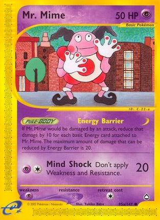 Mr. Mime (95a) - 95a/147 [Aquapolis] Reverse Holofoil