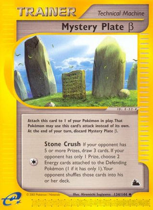 Mystery Plate Beta - 134/144 [Skyridge] Reverse Holofoil