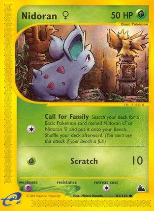 Nidoran F (81) - 81/144 [Skyridge] Reverse Holofoil