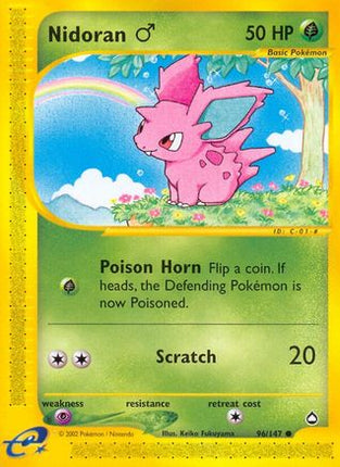 Nidoran M - 96/147 [Aquapolis] Reverse Holofoil