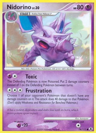 Nidorino - 74/106 [Rising Rivals] Reverse Holofoil
