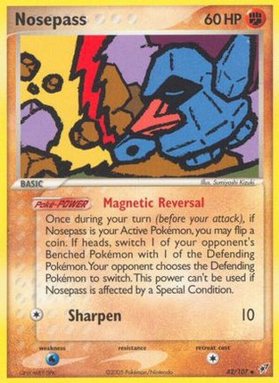 Nosepass - 42/107 [Deoxys] Reverse Holofoil