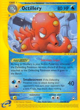 Octillery - 26/147 [Aquapolis] Reverse Holofoil