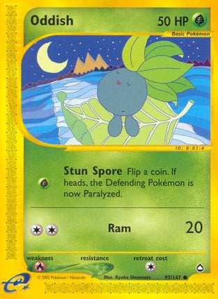 Oddish - 97/147 [Aquapolis] Reverse Holofoil