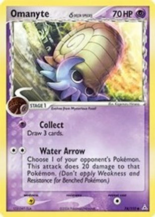 Omanyte (Delta Species) - 74/110 [Holon Phantoms] Reverse Holofoil